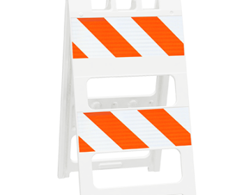 Plasticade® All-Plastic Type II Barricade (8" Top, 8" Bottom) - EG Sheeting