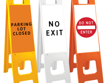 Narrowcade® Portable Sign Stand with Legend