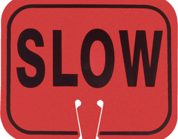 SLOW Traffic Cone Sign