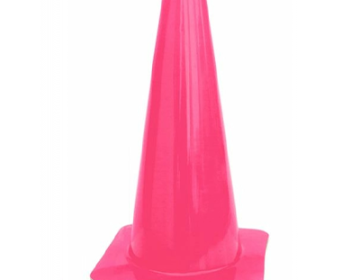 18" All Pink Traffic Cones - 3 lbs (case of 20 cones)