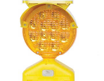 Solar Assist Amber Type B Barricade Light - Case of 6