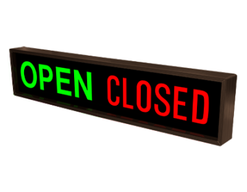 OPEN | CLOSED LED Sign (Backlit) - 7" x 34"