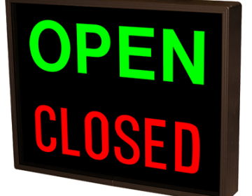 OPEN | CLOSED LED Sign (Backlit) - 14" x 18"
