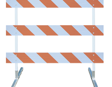 Power Post™ Type III Barricade Kit (Steel Feet) - 6' Boards