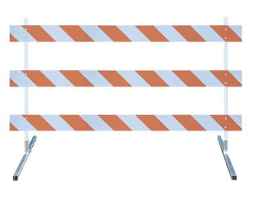 Power Post™ Type III Barricade Kit (Steel Feet) - 8' Boards