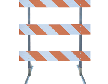 Type III Barricade Kit (Angle Iron Uprights & Feet) - 4' Boards