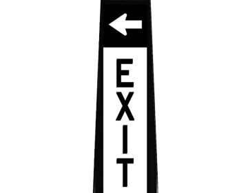 Vertical Panel 45" Parking Lot Sign (EXIT Arrow)