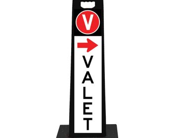 Vertical Panel 45" Valet Parking Sign (VALET Arrow)