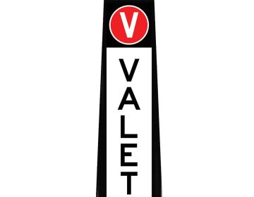 Vertical Panel 45" Valet Parking Sign (VALET)