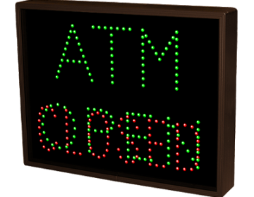 ATM | OPEN | CLOSED LED Sign