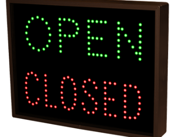 OPEN | CLOSED LED Sign (Direct-view) - 14" x 18"