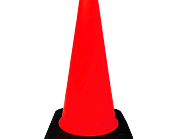 18" Orange Traffic Cone (Black Base) - 3 lbs