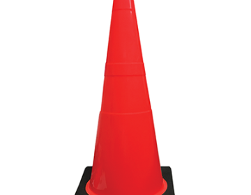 28" Orange Traffic Cone (Black Base) - 10 lbs