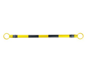 Retractable Traffic Cone Bar (Adjusts from 4' to 7') - Reflective Black & Yellow