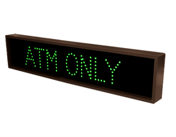 ATM ONLY LED Sign - Green