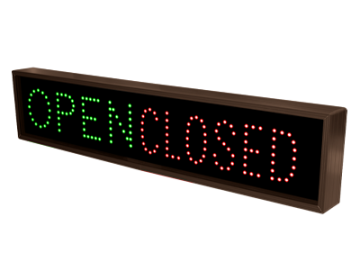 OPEN | CLOSED LED Sign (Direct-view) - 7" x 34"
