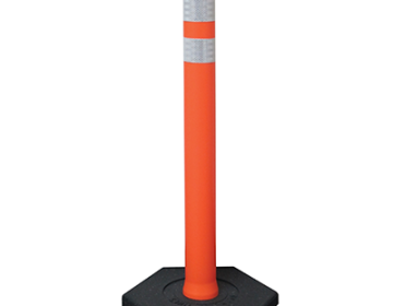 42" Open Top Delineator Post (EG Sheeting) with 10 lbs. Base