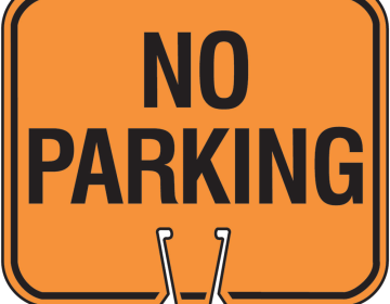 NO PARKING Traffic Cone Sign