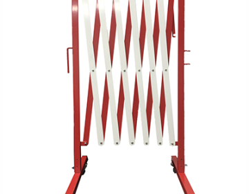 Expandable Indoor Portable Steel Barricade Gate (Red)