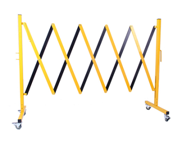 Expandable Indoor Portable Steel Barricade Gate (Yellow)