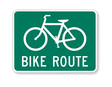 Aluminum Bike Route Sign (D11-1)