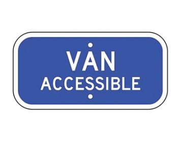 Aluminum Van Accessible Sign (Blue)