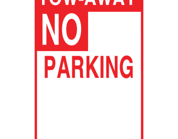 TOW-AWAY NO PARKING Cardboard Sign (Pack of 250)