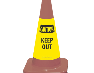 Poly Cone Sign Sleeves - Caution Keep Out