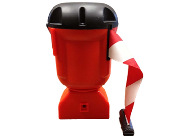 Red Retractable Belt Traffic Cone Topper (30 ft)