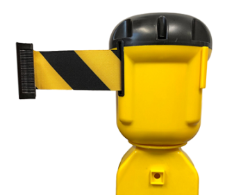 Yellow Retractable Belt Traffic Cone Topper (30 ft)