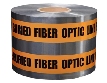 Underground Detectable Tape (CAUTION BURIED FIBER OPTIC LINE BELOW) - Orange