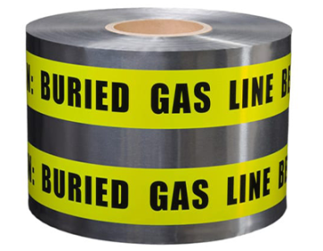 Underground Detectable Tape (CAUTION BURIED GAS LINE BELOW) - Yellow