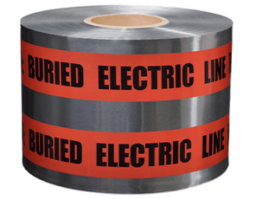 Underground Detectable Tape (CAUTION BURIED ELECTRIC LINE BELOW) - Red