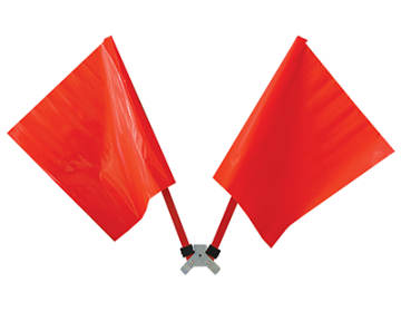 Folding Flag Attachment for Roll-Up Signs with 2 Flags