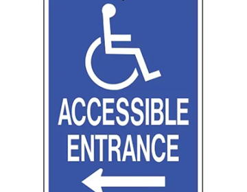 Aluminum Accessible Entrance Sign - 12" x 18"