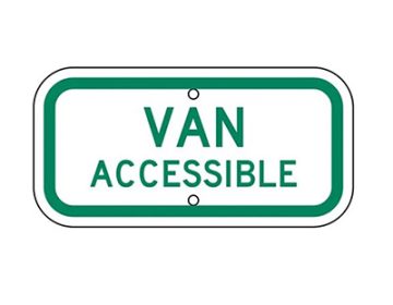 Aluminum Van Accessible Sign (Green)