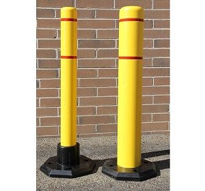 BollardGard Removable Bollard with 25 lb Octagon Rubber Base - 4" x 52"