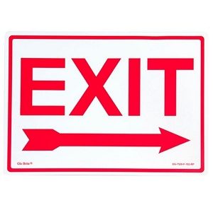 Exit Sign 14" x 10"