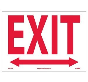 Exit Sign - 10" x 14" Vinyl