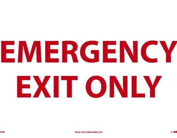 Emergency Exit Only Sign 10" x 14"