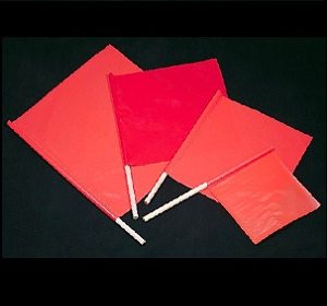 Red Vinyl Highway Safety Flags (Ctn of 10)