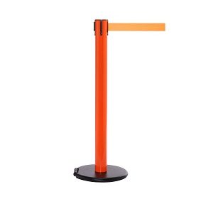 RollerSafety 2" H Belt Barrier - Orange 16' Belt
