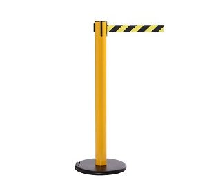 RollerSafety 2" H Belt Barrier - Yellow