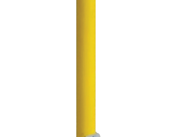 Removable Locking Bollard with Yellow Bollard Cover