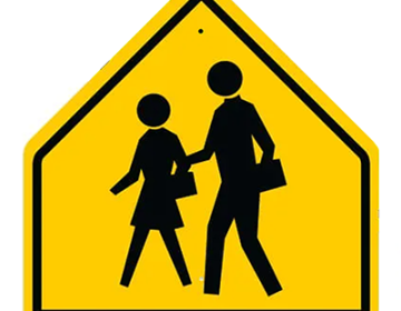 Aluminum School Crossing (Symbol) Sign (S1-1)