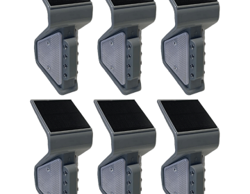 Highway Guardrail Warning Light with Reflectors (Pack of 6)