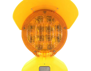 Type B Single Side Solar Barricade Light with Visor