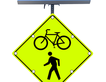 Economy Solar-Powered LED BICYCLE PEDESTRIAN CROSSING Sign