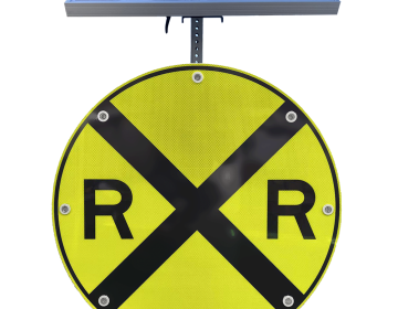 Economy Solar-Powered Flashing RAILROAD CROSSING Sign