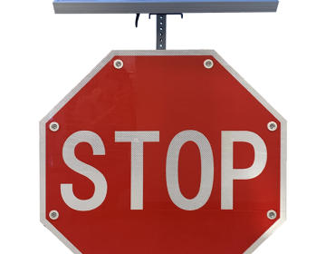 Economy Solar-Powered Flashing LED STOP Sign
